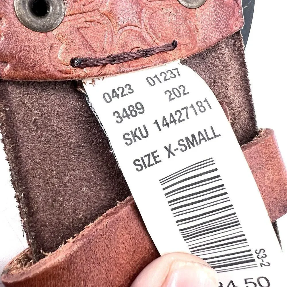American Eagle Brown Tooled Leather Boho 2